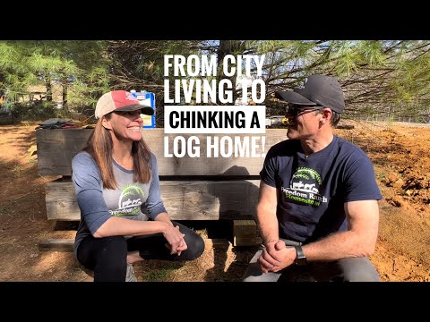 How to CHINK a log home.